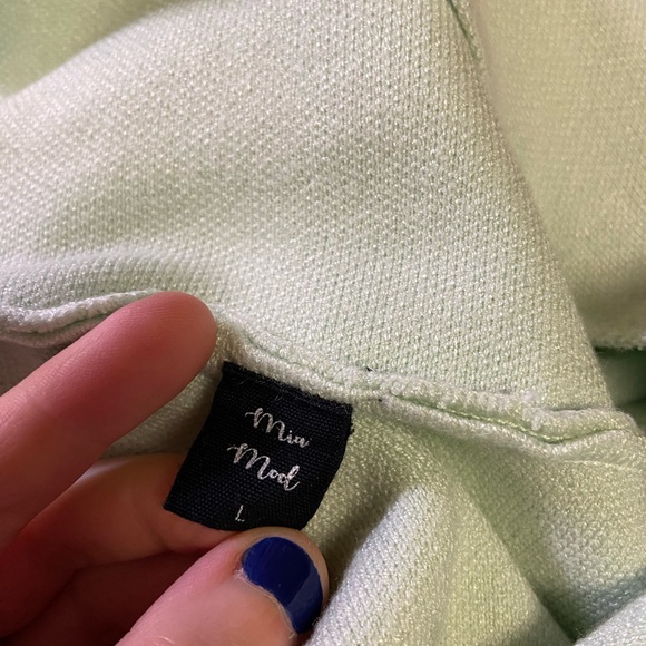 Mia Mod Pleated Mint Skirt - Picture 2 of 2